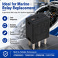Black 5-pin relay on marine engine bay for relay replacement