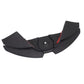 Motorcycle front spoiler downforce winglets, black with red trim accents