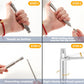 Spark plug thread repair tool used to chase threads upward, knurled end and shaft