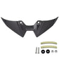 Motorcycle carbon-fiber beak winglet kit with screws and gaskets, black
