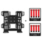 Black fuel bottle mount bracket plus long and short red magic tape strips