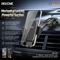 Mechanical locking phone holder mounted on car air vent with adjustable clamp, black