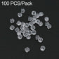 Clear silicone earring backs, round locking caps, assorted angles, 100-pack