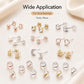 Silicone locking earring backs with stud earrings, bullet-style in gold and clear