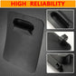 Engine access panel close-up, dark textured surface with recessed handle