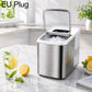 Small bullet ice maker with EU plug, stainless housing and open ice bin