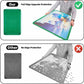 Foldable green puzzle mat showing full-edge upgrade protection compared to no-edge protection
