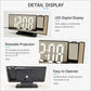 Mirror projection digital clock with LED display and rotatable projection module