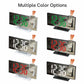 LED mirror projection alarm clock with large LED time digits in multiple colors