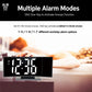 Black LED projection alarm clock with white time display