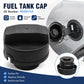 Black fuel tank cap with open housing and fuel filler opening