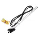 Car radio antenna kit with chrome rod, black base, and attached wire leads