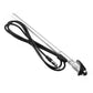 Car radio antenna cable assembly with chrome rod and black mounting base