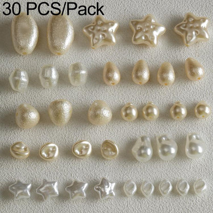 Assorted faux irregular pearl beads, mixed shapes and sizes in cream and gold tones