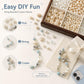 DIY faux pearl bead charm set with star charms, custom stringing and bead tray