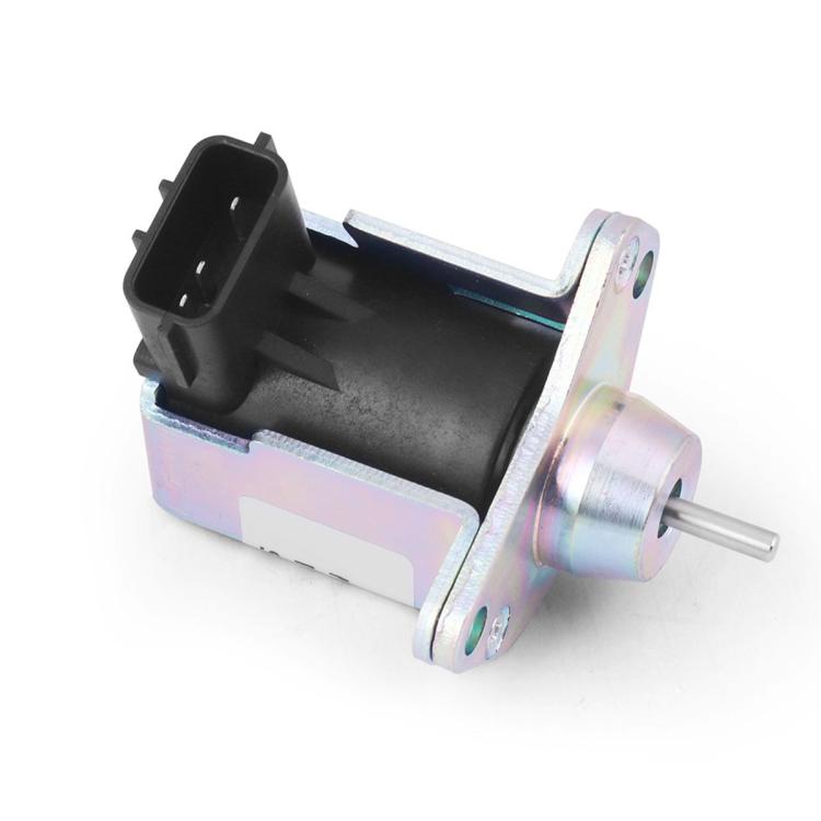 Shutdown solenoid valve with metal mounting flange and exposed side plunger shaft