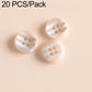 Light striped resin buttons, round, two-hole style for crafts