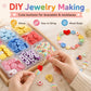 Colorful resin button bead set in plastic box, mixed patterns for DIY bracelets