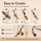 PU leather beading cord with finished charm accessory and bead accents, ready to use
