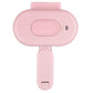 Pink mini sandwich breakfast maker with rounded switch and matching handle