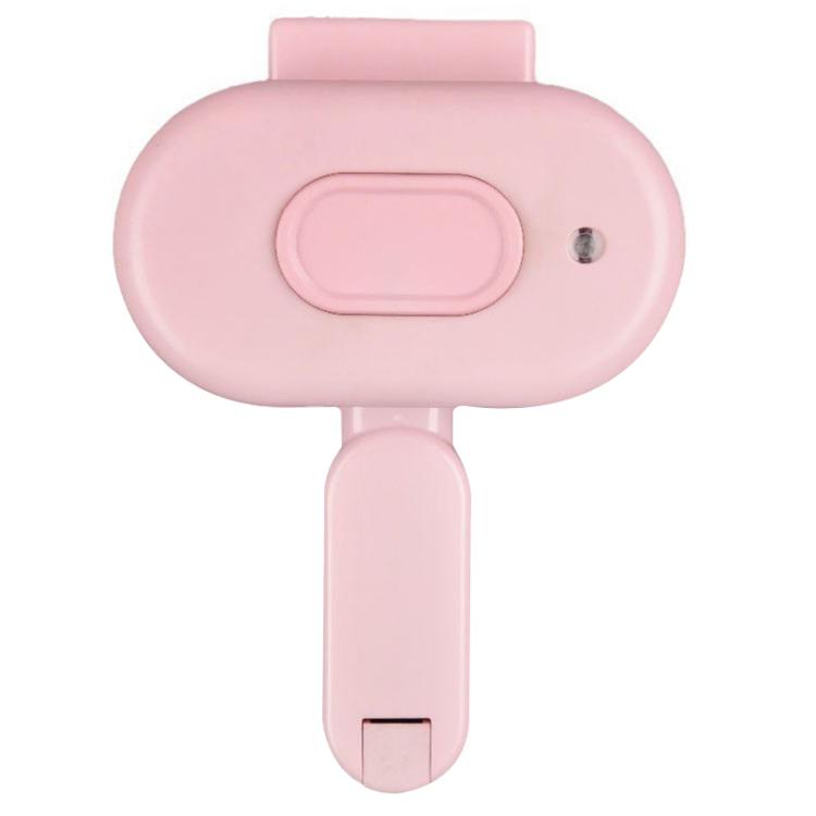 Pink mini sandwich breakfast maker with rounded switch and matching handle