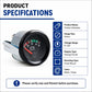 52mm analog pointer voltmeter with black bezel and label-free product specification view