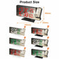 LED projection clock size diagram showing multiple color digit display angles