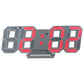 LED digital clock with gray case and red 4-digit LED time display