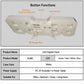 LED digital clock back panel with button controls and DC power port