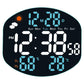 LED digital weather clock with sky blue LED time, date, weekday, humidity and temperature