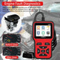 Handheld OBDII diagnostic scanner, red body with display, DTC and EXIT controls