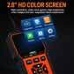 Handheld OBD2 scan tool with 2.8-inch color screen and icon menu display
