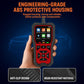 V539 OBD2 diagnostic scanner in rugged case held in a hand with visible screen