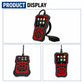 V539 OBD2 scan tool with connected cable and multi-angle product display