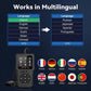 OBD2 scanner with multilingual UI display and control keypad
