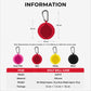 Silicone golf ball case with carabiner clip; rose pink, red, yellow, and black variants.