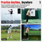 Golf head stabilizer ring swing trainer set used on indoor and outdoor practice mats