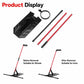 Golf head stabilizer ring trainer parts set with black base, red rods, and circular ring
