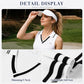 Women’s knit sports dress, sleeveless white with black V-neck trim