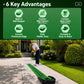 Green putting practice mat laid on ground with white alignment line and hole cup