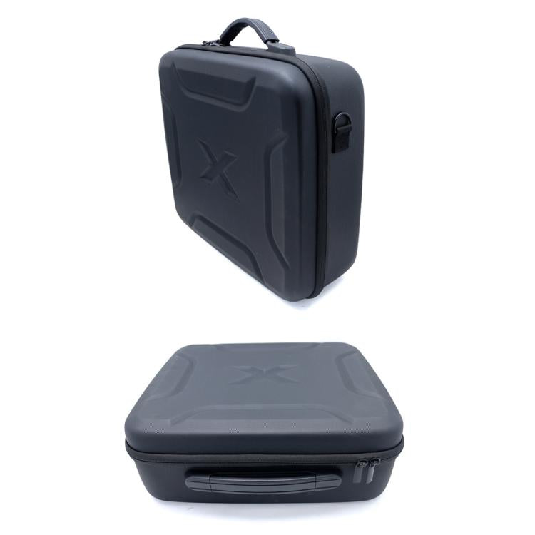 Outdoor hard-shell travel case with front clasp and raised lid