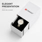 White watch gift box open with black cushion insert and CURREN logo