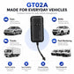 Black GPS vehicle tracker with attached power cable and compact device housing