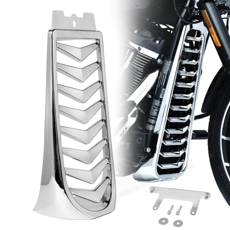 Silver blade-style air deflector with stacked chevron fins and mounting bracket