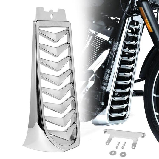 Silver blade-style air deflector with stacked chevron fins and mounting bracket