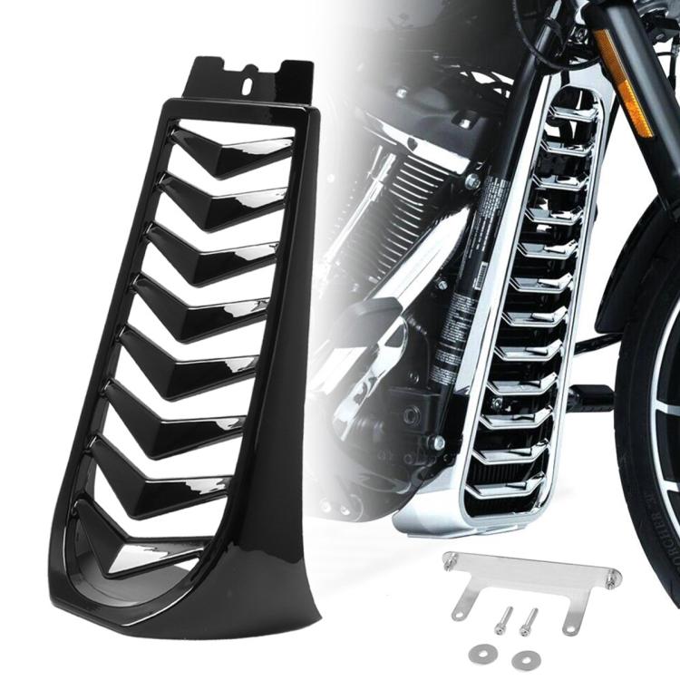 Black blade-style air deflector with stacked chevron fins and included mounting hardware
