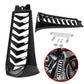 Black blade-style air deflector with stacked chevron fins and mounting screws
