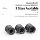 Set of three black threaded universal adapters for manual gear shift knob