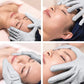 Gray massage gloves on man’s face for targeted EMS therapy