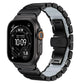 For Apple Watch 46mm / 49mm / 45mm / 44mm Butterfly Clasp Metal Hybrid Silicone Watch Band, Stainless Steel, Titanium Alloy